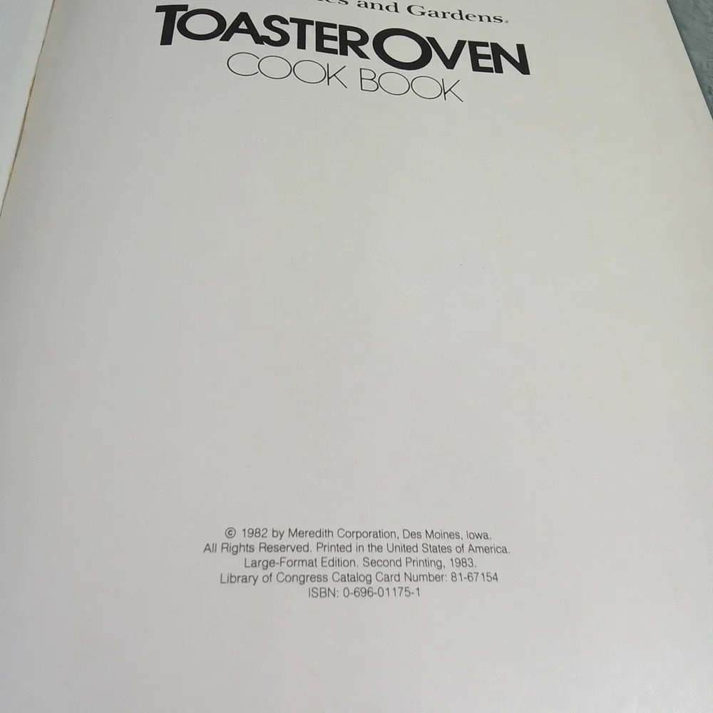 Better Homes and Gardens Toaster Oven Cook Book 1983‎ Hardcover 0696011751